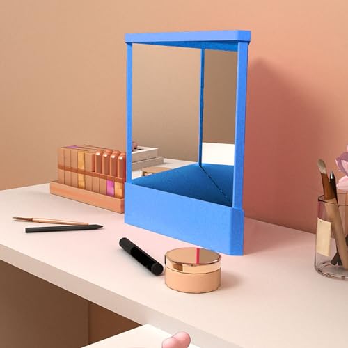 Talent Star Non-Reversing Tabletop Makeup Mirror with Blue Light Protection