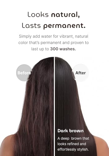 SEEDBEE Dark Brown Water-Activated Hair Dye Kit - 3 Pack, Plant-Based Permanent Hair Color for Gray Coverage, Easy Application