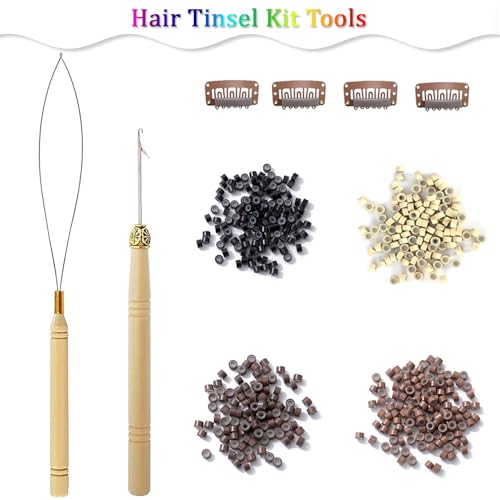 24 Colors Hair Tinsel Kit - 8600 Strands of Sparkling Extensions