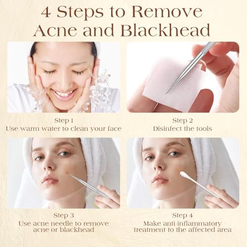 Blackhead Remover Tool Set - 2 Pcs Comedone Extractor Kit