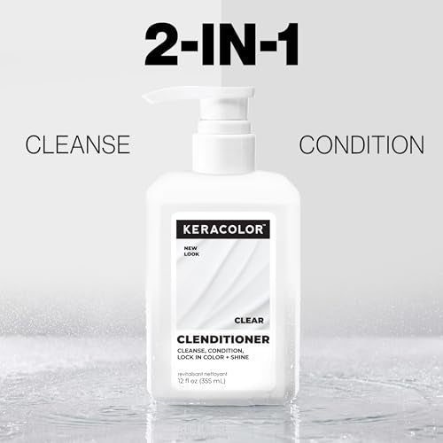 Keracolor Clenditioner Cleansing Conditioner 12 Fl Oz - Color Safe, USA Made