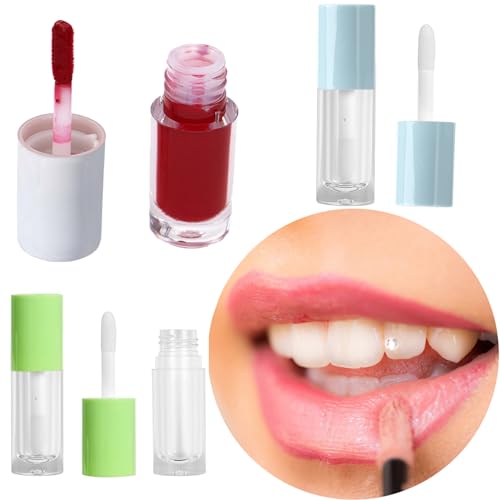 Qeuly 4 Piece 6ml Empty Lip Gloss Tubes with Wand