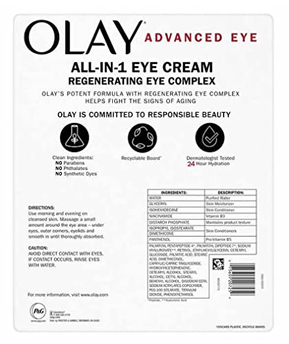 Olay Advanced Eye Cream, 0.5 oz (Pack of 2) (1.0oz)