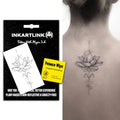 INKARTLINK Semi Permanent Tattoo, Temporary Tattoo, Party Tattoo, Beautiful and Realistic Design, Fun Tattoo Experience, Cruelty-free, Non-reflective, Waterproof (Lotus 5)
