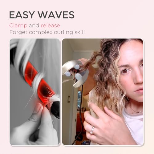 TYMO ROVY 1-Inch Beach Waves Curling Iron with Ceramic Barrel