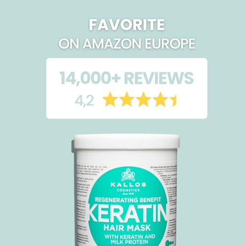 Kallos Keratin Hair Mask 33.8 fl oz - Deeply Nourishing Treatment for Damaged Hair