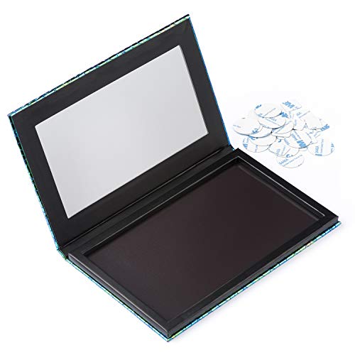 Allwon Magnetic Makeup Palette Mermaid Green with Mirror & 30 Metal Stickers