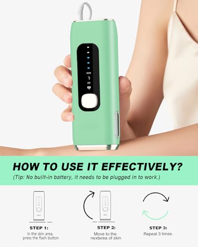 IPL Hair Removal Device for Women and Men - Green - Permanent Laser System