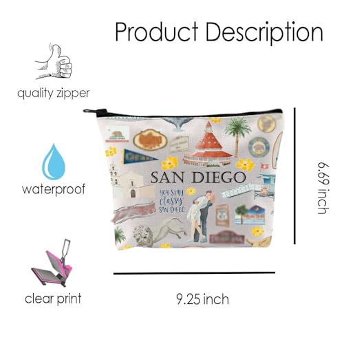 San Diego Cosmetic Makeup Bag Sa n Dieg o Travel Gift S an Die go Vacation Gi ft for Her Moving to San D iego Gi ft (San Diego)
