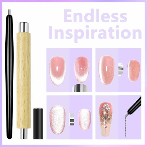 Laza 12 Pcs Nail Magnet Set for Stunning Cat Eye Effects