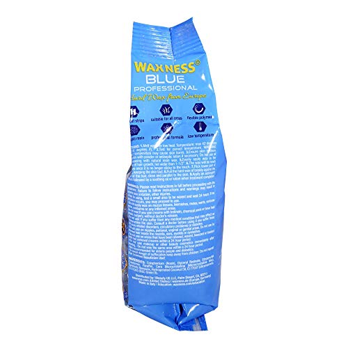 Waxness Film Hard Wax Beads Blue Professional 1.1 lb (500 g) ? Stripless Hard Wax Sample Size ? Made in Italy