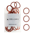 Heliums Small Red Hair Ties - No Damage Reusable Ponytail Holders for Thin Hair & Kids, 48 Pack