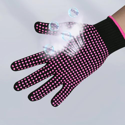 Heat Resistant Styling Gloves with Silicone Grip