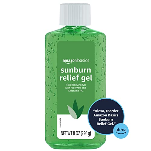 Sunburn Relief Gel with Aloe Vera - Soothing Cooling Pain & Itch Relief - 8 oz - Pack of 1