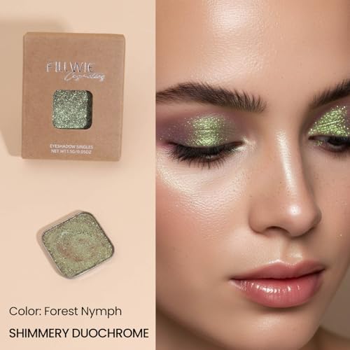 Chameleon Duochrome Eyeshadow Moss Green & Mauve Refill Pan