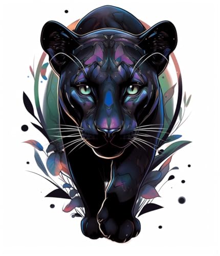 Panther Temporary Tattoos - 6 Sheet Set for Men & Women