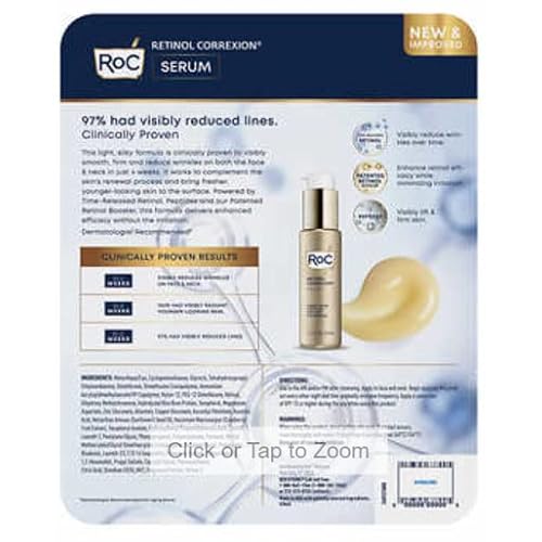 Roc retinol correxion serum - firms & reduces of wrinkles 1.7 fl oz, 2 Pack