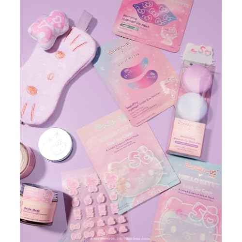 The Cr?me Shop x Hello Kitty Feel So Clear Printed Essence Sheet Mask, Clarifying and Hydrating Face Mask with Tea Tree and Hyaluronic Acid - 50th Year Anniversary Limited Edition - (Pack of 12)