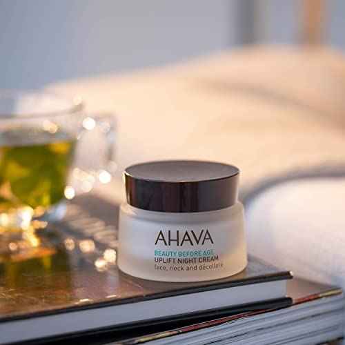 AHAVA Uplift Night Cream - Rich, Melting Night Cream to Lift, Firm & Tighten Skin, Anti-Aging Effect by Reducing Deep Wrinkles, Enriched with Exclusive Osmoter, Tripeptide 38 & Shea Butter, 1.7 Fl.Oz