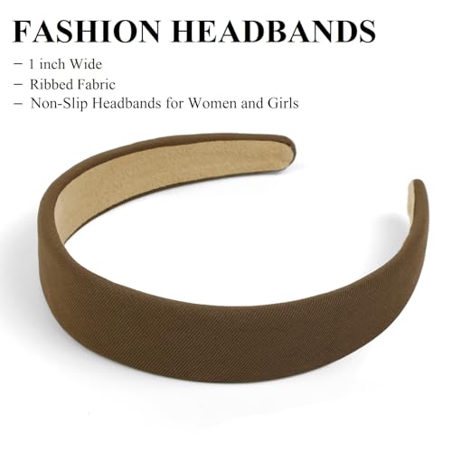 Huachi Wide Headbands for Women, Non-Slip 1 Inch (4 Pack)