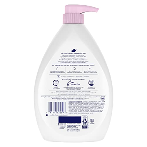 Dove Body Wash with Pump For Dewy, Supple Skin Peony and Rose Oil Cleanser That Effectively Washes Away Bacteria While Nourishing Your Skin 34 oz