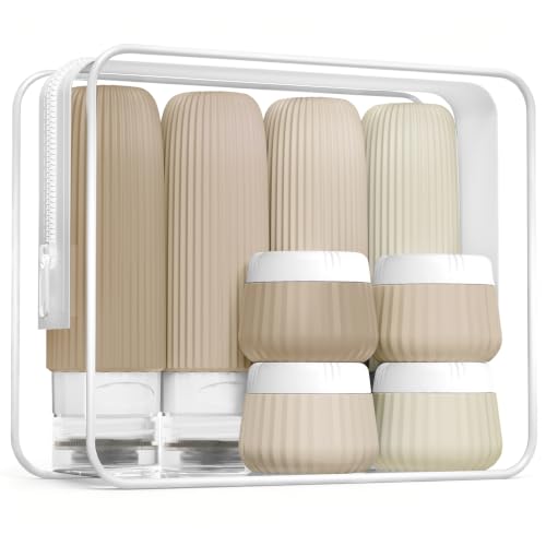 TSA Travel Bottles 8 Pack - 3oz Leak Proof Toiletries