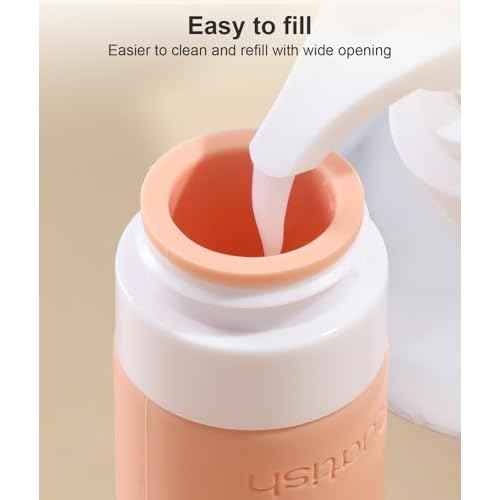 Quatish Travel Bottles for Toiletries, Original Patented Leak Proof Travel Size Toiletries, 3 oz Tsa Approved Silicone Shampoo and Conditioner Bottles, Travel Essentials, 4 Pack, Pink