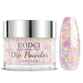Heart-Shaped Pink Glitter Nail Dip Powder - 1 oz Quick Dry Manicure