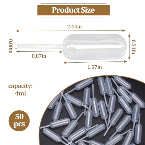 Cupcake Pipettes 50 Pack - 4ml Food-Grade Squeeze Syringes