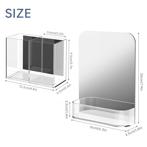 Magnetic Locker Organizer Kit with Mirror & Pen Holder