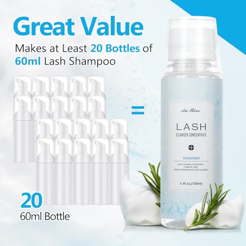 Lash Shampoo Concentrate 100ml - Oil-Free Eyelash Cleanser