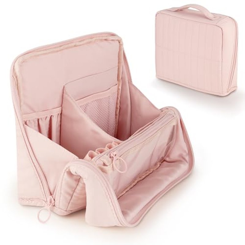 Abiudeng Stand-Up Makeup Bag with Phone Holder