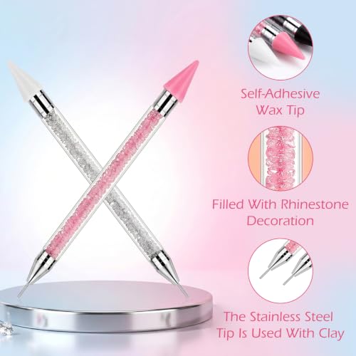 Rhinestone Picker Tool Kit - 3 Pens, 2 Tweezers, Wax Tips