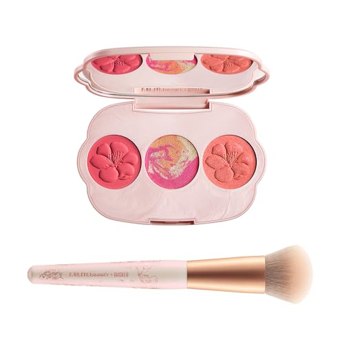 Cherry Blossom Blush Palette & Brush Set - Coral Creamy Blush