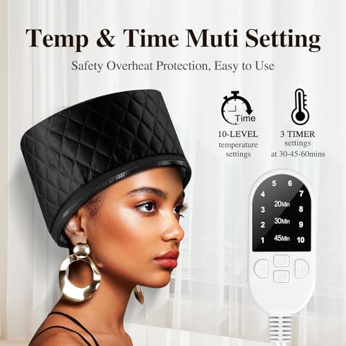 Heat Cap for Deep Conditioning | 10 Levels & 3 Timer Settings