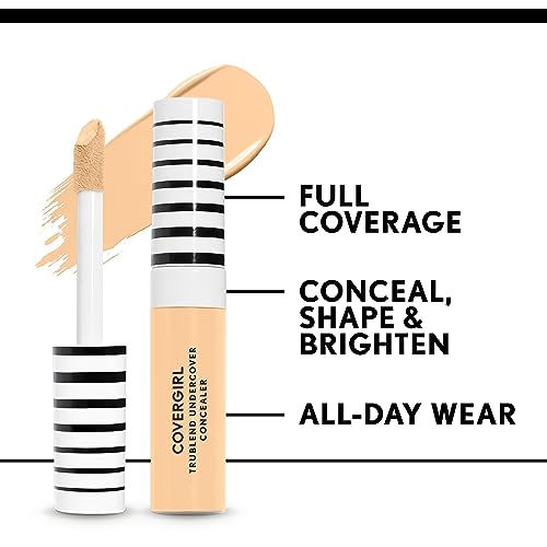 COVERGIRL TruBlend Undercover Concealer, Buildable, Full Coverage, 24-Hour Wear, Matte Finish - M100 Golden Natural