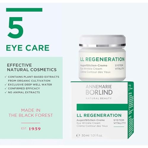 ANNEMARIE B?RLIND ? LL REGENERATION Eye Wrinkle Cream ? Natural Vitamin C + E Anti Aging Eye Cream with LL BIOCOMPLEX for Smoothed, Brighter, and Plump Skin With New Elasticity ? 1.1 Oz