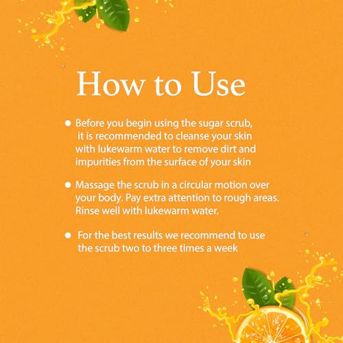 Sugar Scrub Exfoliating with Orange Blossom and Other Natural Ingredients for Body Scrub and Foot Scrub - Soft Scrub for Nourishing Essential Skin Care, 20 oz (592 mL), Made in USA
