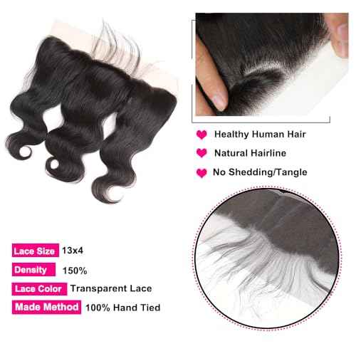 22Inch 13x4 HD Lace Frontal Body Wave 0.1mm SKINLIKE Ultra Thin Invisible HD Lace Frontal Closure Melt Into Skin Easily£¬Pre Plucked With Baby Hair 12A Grade Brazilian Human Hair