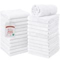 100% Cotton Washcloths 24-Pack, 12x12 Soft & Absorbent