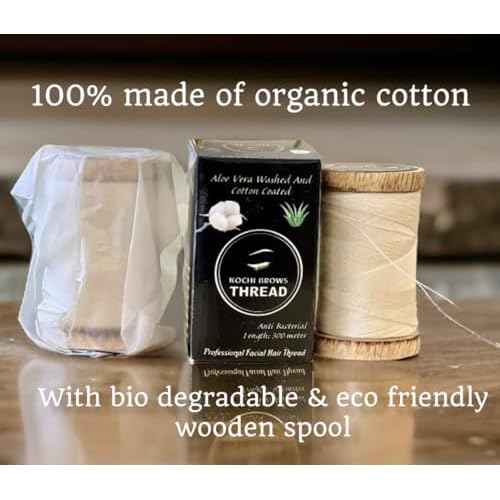 Eyebrow Threading | Organic Cotton Thread for Precise Eyebrow Shaping | Ideal for Salon and Home Use | Thread for Perfect Eyebrow Sculpting (Pack of 1), Natural