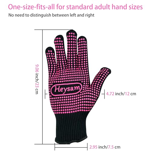 Heat-Resistant Gloves for Hair Styling Tools - 2 Pack