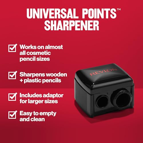 Revlon Universal Points Makeup Sharpener - Pack of 1, Black