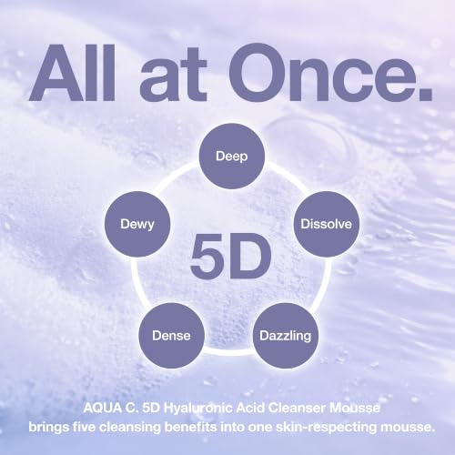 AQUA C. 3-in-1 Micro Foam Face Wash with Hyaluronic Acid