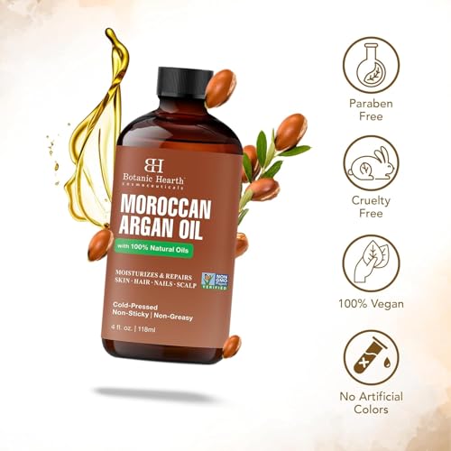 Botanic Hearth Argan Hair Oil - Hydrating & Frizz Control, 4 fl oz