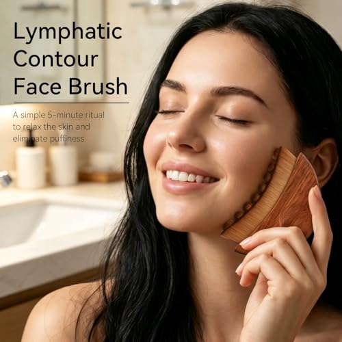 EULOGIST Wooden Lymphatic Contour Face Brush & Gua Sha Set