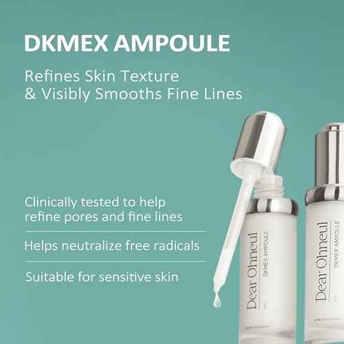DKMEX Ampoule | 30ml 1.01 Fl. Oz | Glow Booster | Wrinkle Improvement | Brightening | Donkey Milk | Moisturizing | Korean Skincare