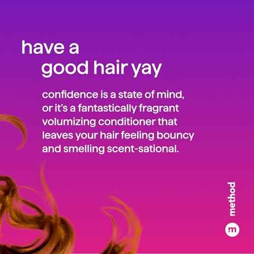 Method Volumizing Conditioner, Pure Peace with Rose, Peony, and Pink Sea Salt Scent Notes, Paraben and Sulfate Free, 13.5 oz (Pack of 3)