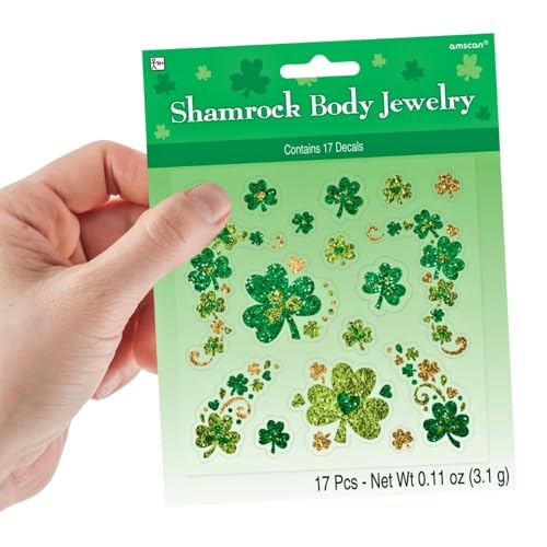 Shamrock Glitter Body Jewelry - St. Patrick's Day