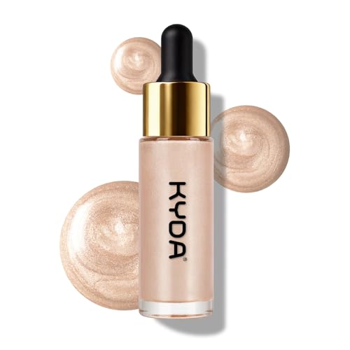 KYDA Liquid Highlighter Drops, Multiuse Liquid Glow Filter Makeup for Face & Body, Glowing Bronzer Drops with Skincare Formula, Radiant Glow Liquid Highlighter Makeup, Champange